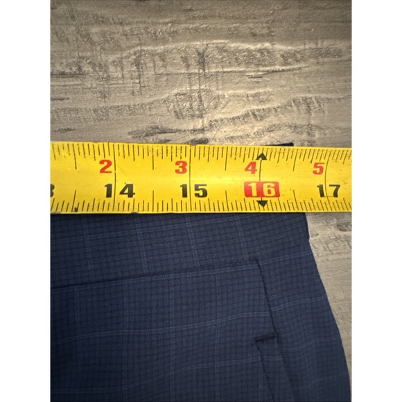 Ralph Lauren black label blue checked pants 32 x 30 Cropped - Picture 7 of 9